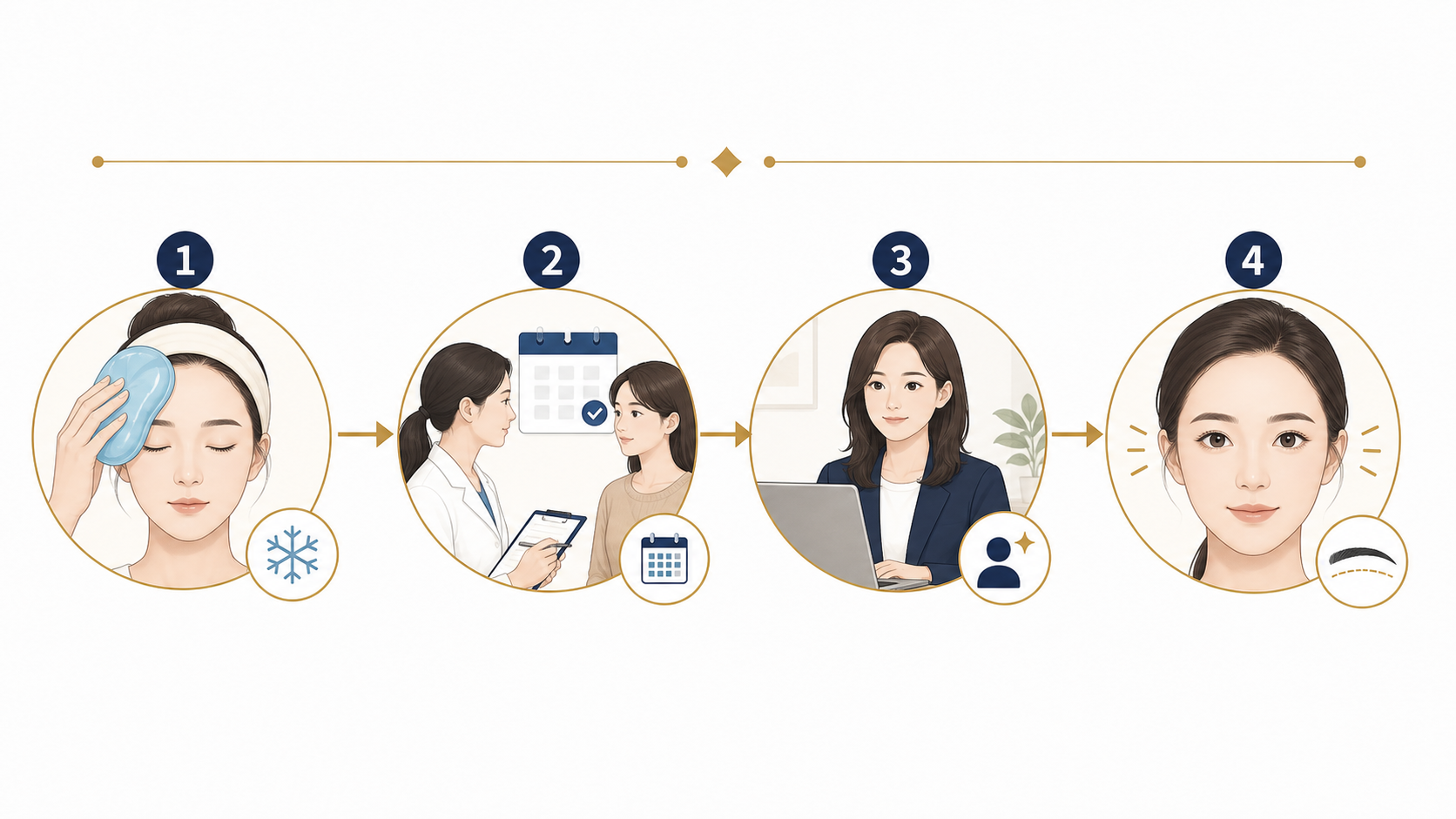 眉壓眼手術恢復期時間軸包含腫脹瘀青拆線恢復日常與定型