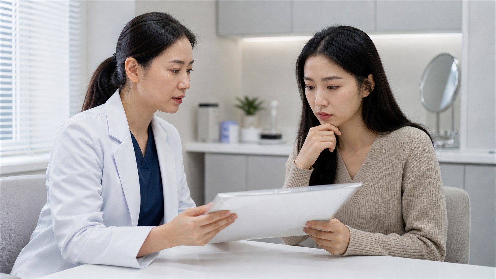 患者在醫師說明後閱讀知情資料並保留時間思考是否接受療程。